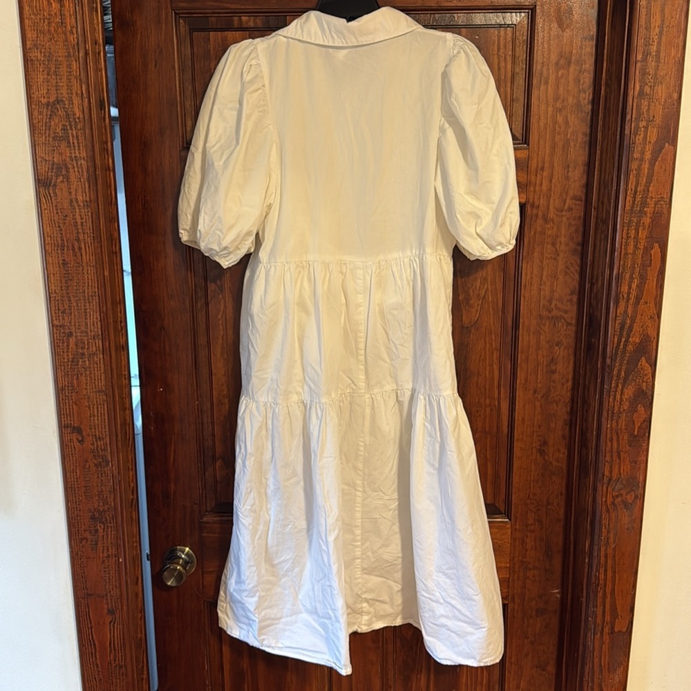 Anthropologie White Midi Dress - Picture 4 of 4